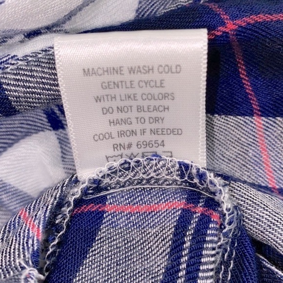 Harper blue plaid shirt size small - Picture 8 of 8